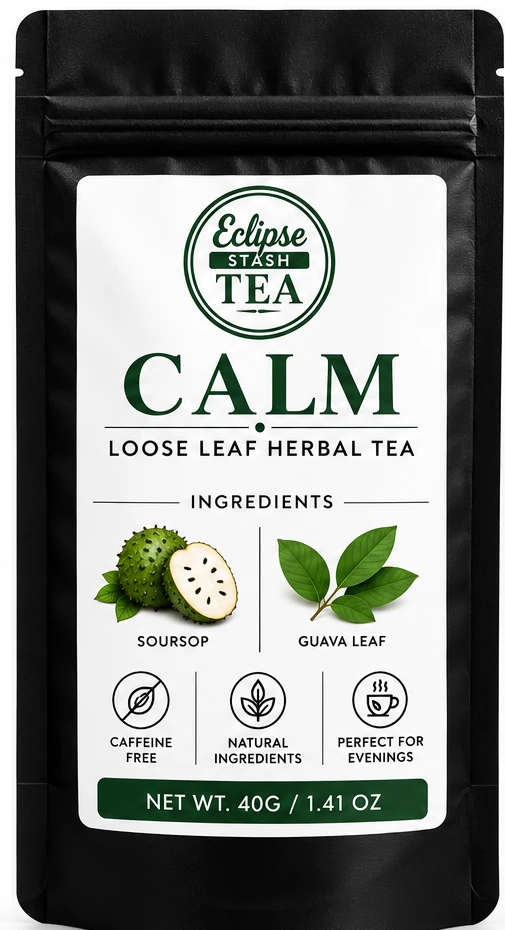 Calm loose-leaf herbal tea refill pouch