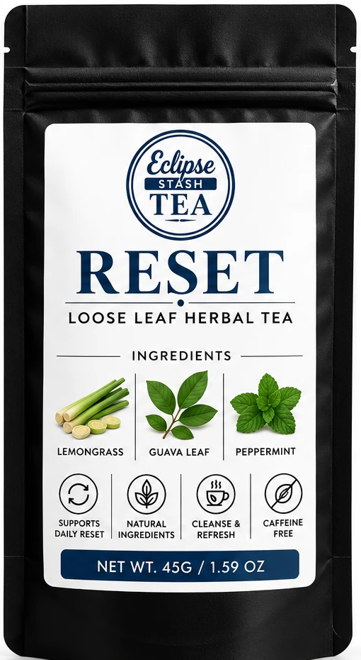 Reset loose-leaf herbal tea refill pouch